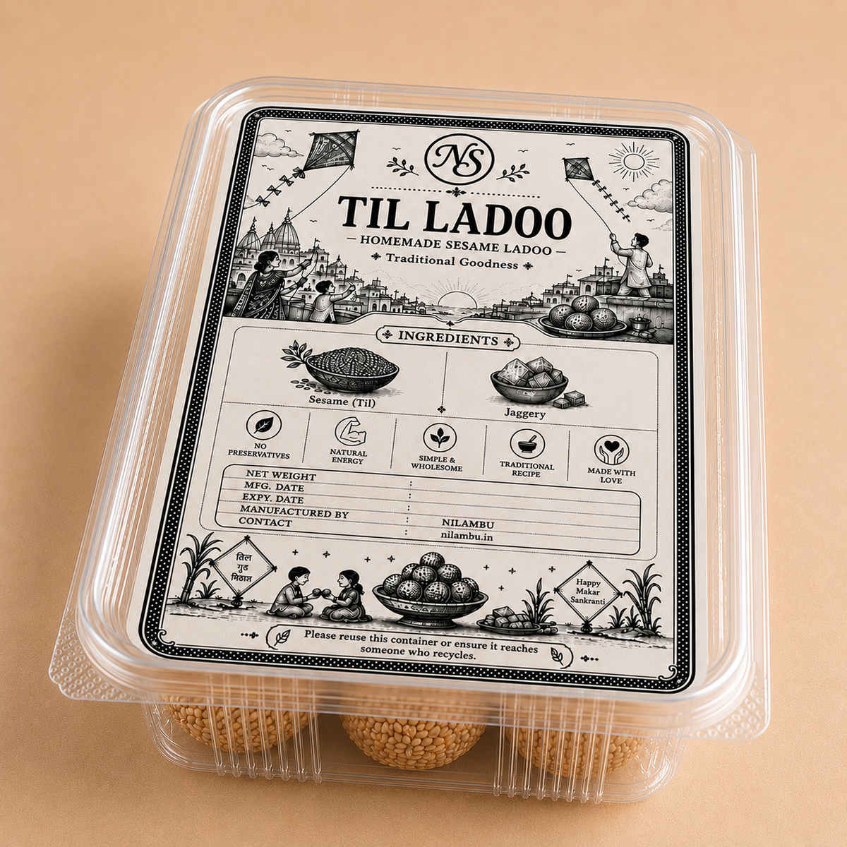 Til Ladoo - Homemade Sesame Ladoo